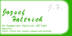jozsef haltrich business card